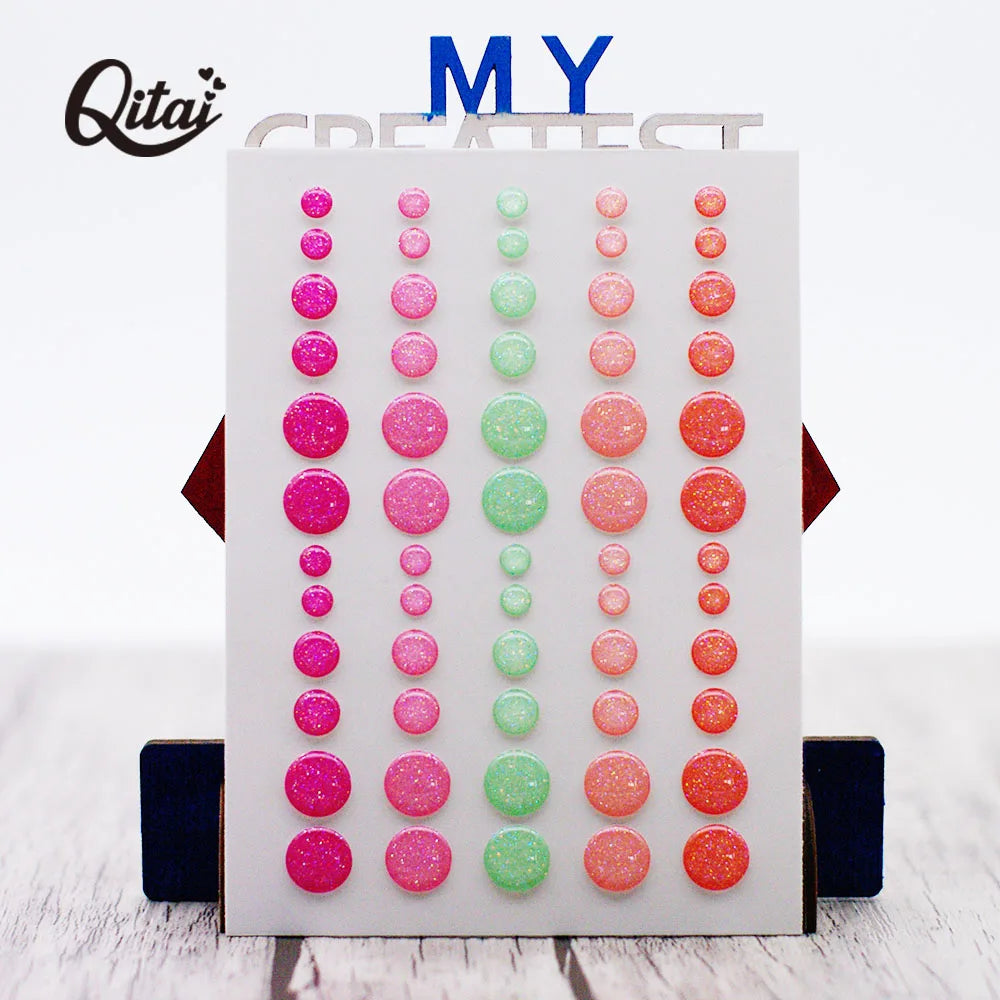 Glimmering Accents - Sugar & Spice Sprinkles Collection - Premium Self-Adhesive Enamel Resin Dot Stickers