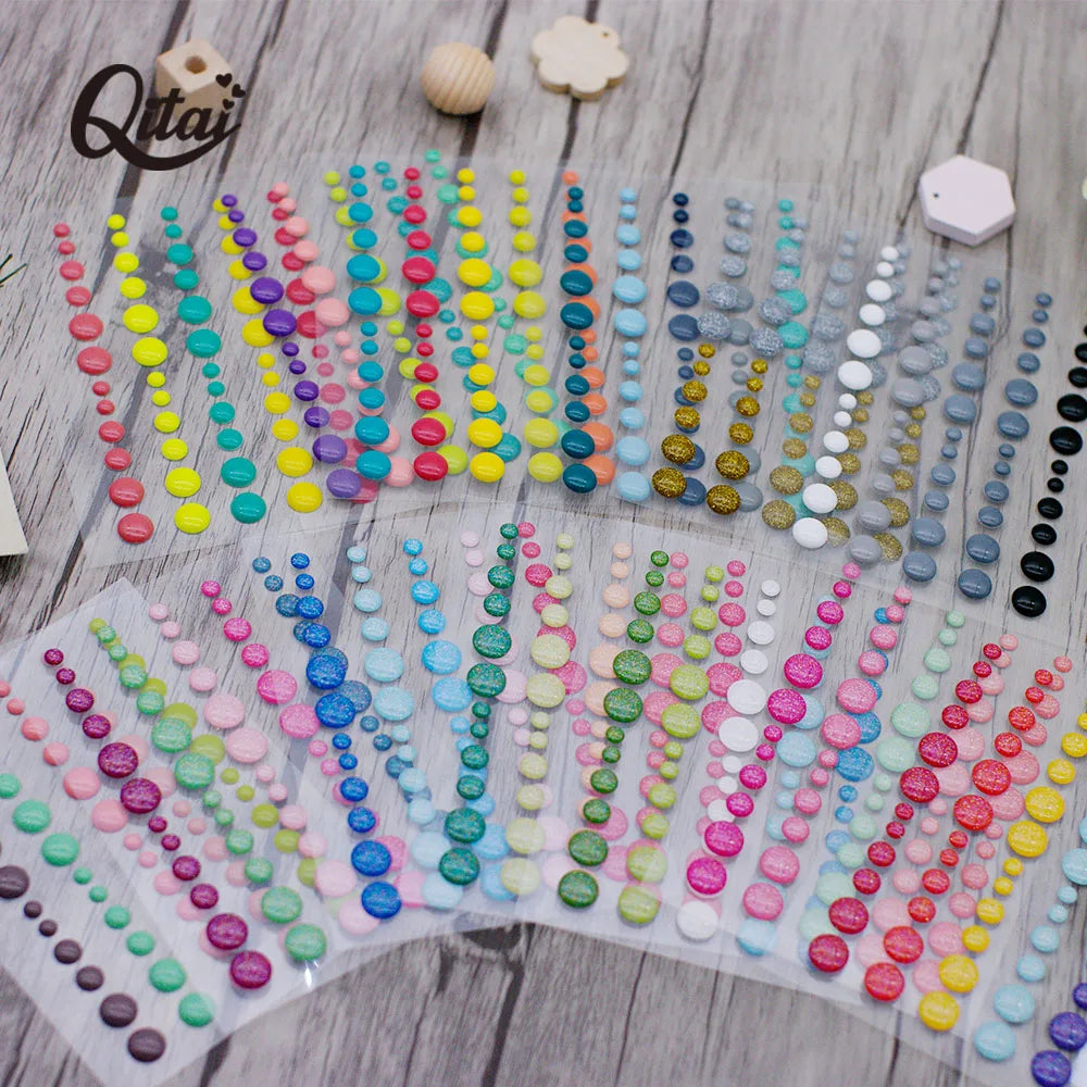 Glimmering Accents - Sugar & Spice Sprinkles Collection - Premium Self-Adhesive Enamel Resin Dot Stickers