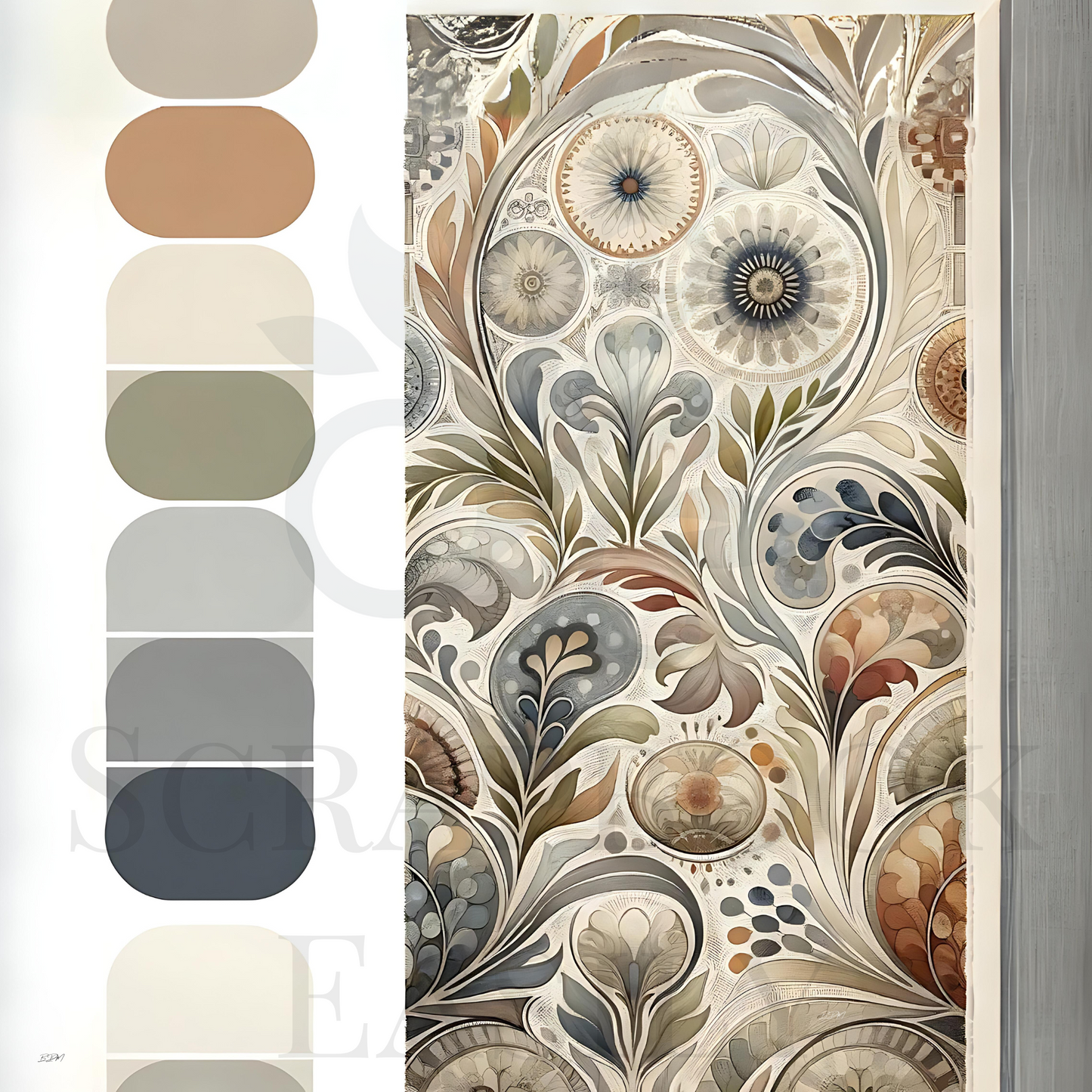 Scrapbook Easily presents Renaissance Revival Ephemera: classic design digital scrapbook decorations, blending floral elegance with a vintage feel.