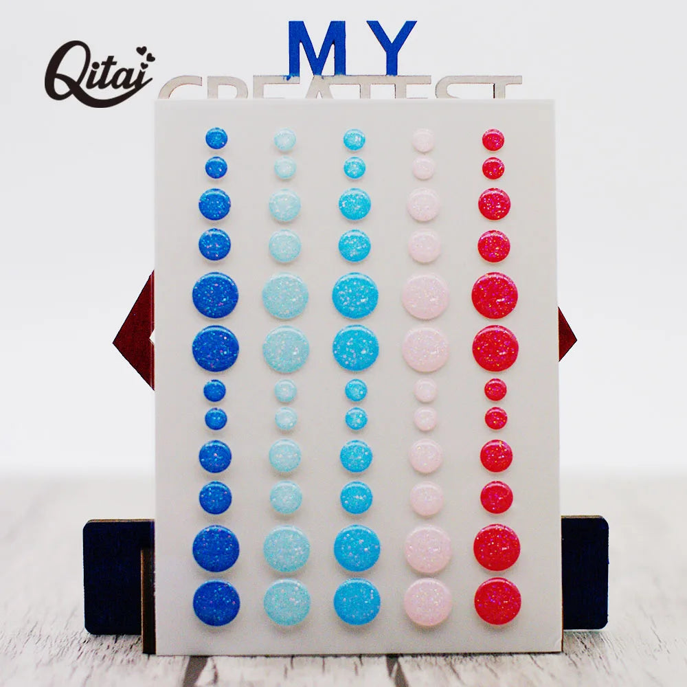 Glimmering Accents - Sugar & Spice Sprinkles Collection - Premium Self-Adhesive Enamel Resin Dot Stickers