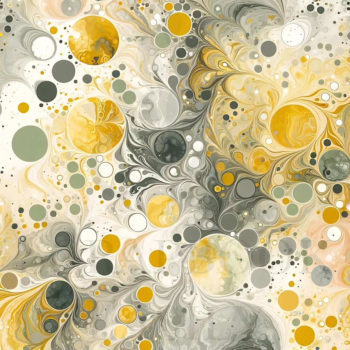 Swirling golden & gray abstract design, perfect for creative digital scrapbooking backgrounds or unique printable crafting material.