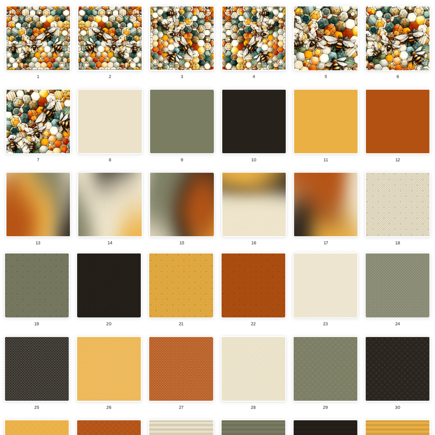 Variety pack of scrapbooking paper designs with autumnal color palette & nature-inspired textures, perfect for fall-themed digital download, printing, & DIY scrapbook crafting.