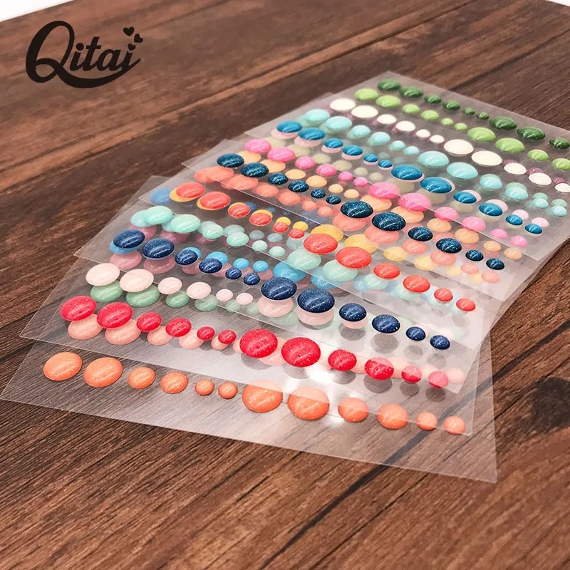 Glimmering Accents - Sugar & Spice Sprinkles Collection - Premium Self-Adhesive Enamel Resin Dot Stickers