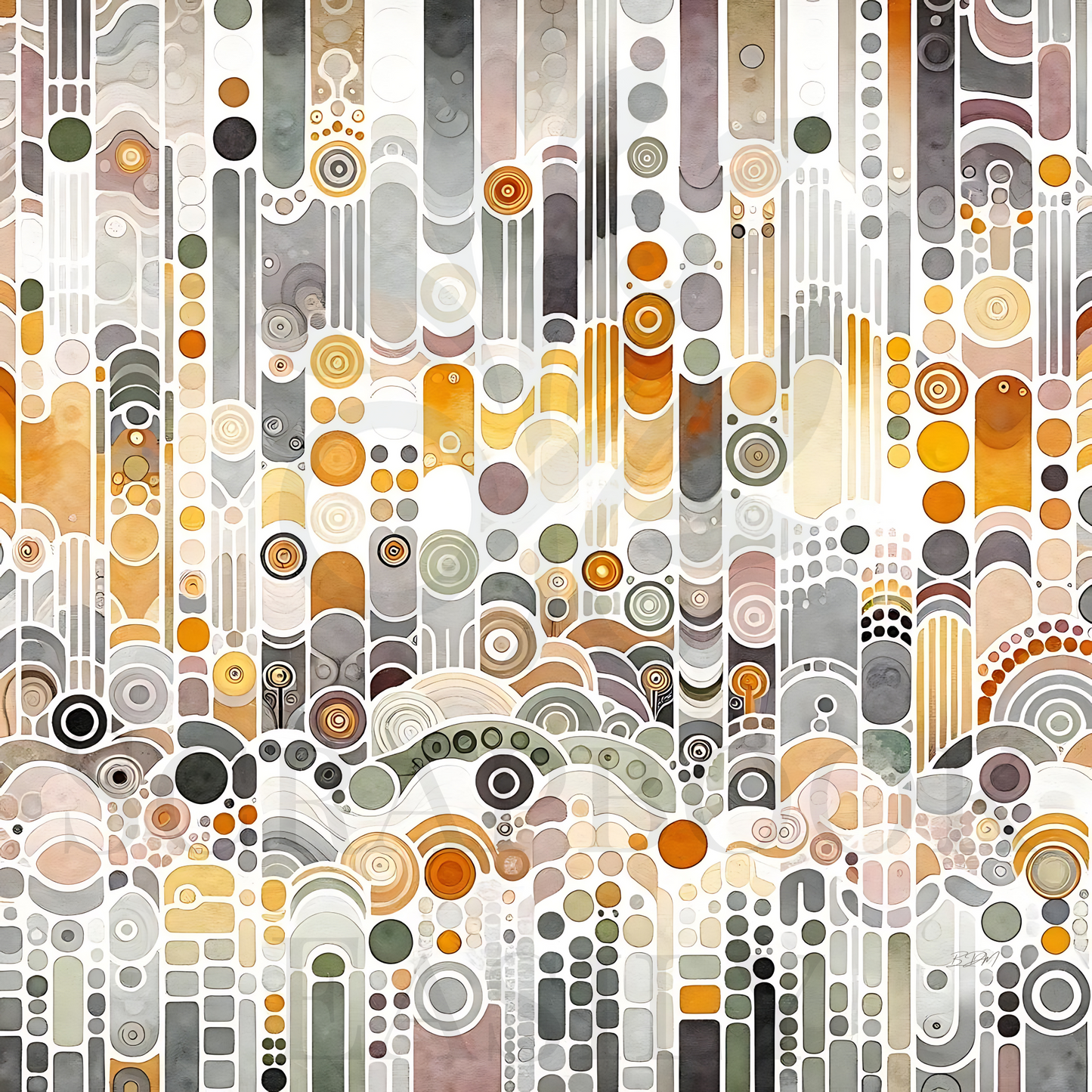 Scrapbook Easily presents Sumptuous Symbolism 1: a perfect blend of abstract & structured motifs in soothing neutrals & bold accents, ideal for creative crafting.