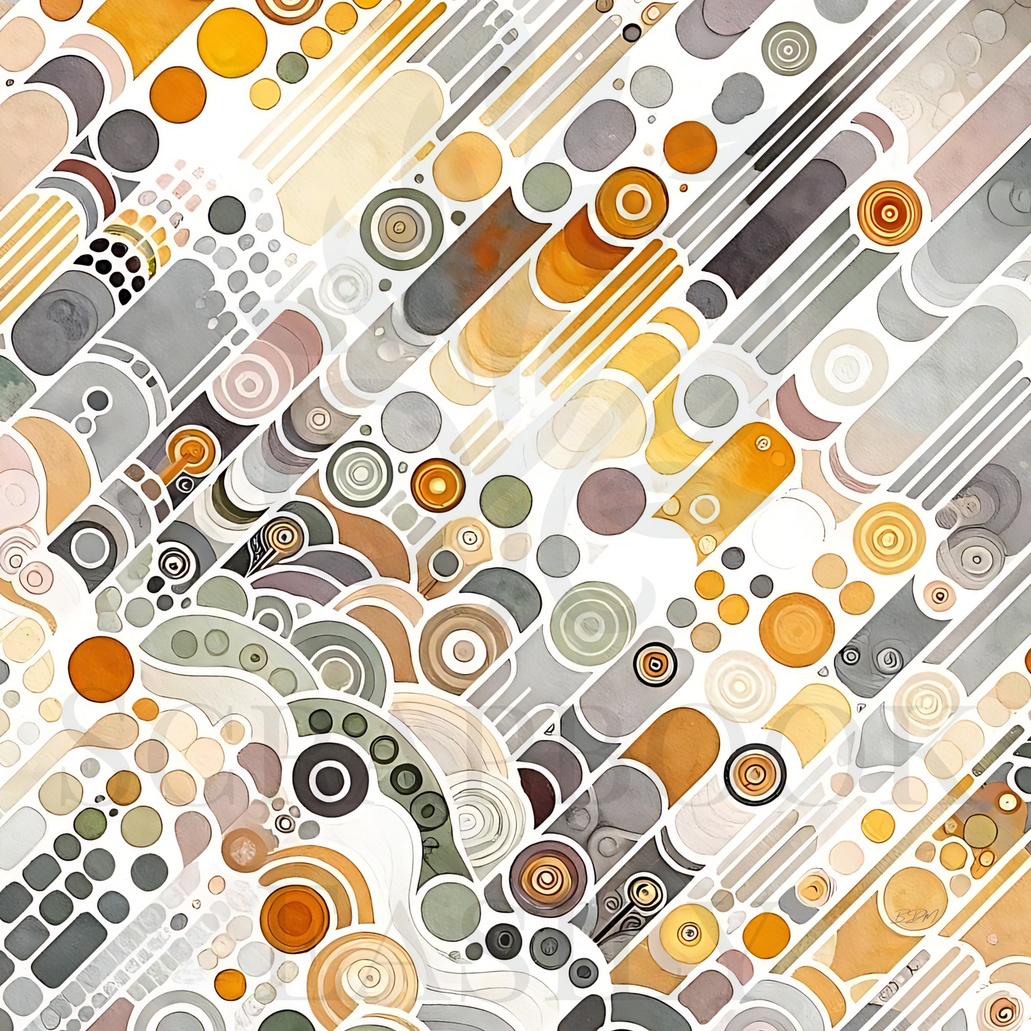Discover the artistic potential of Sumptuous Symbolism 1 from Scrapbook Easily, showcasing an intricate array of abstract motifs for premium scrapbooking.