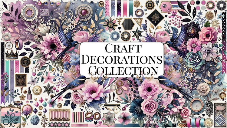 Explore Scrapbook Easily's Craft Decorations Collection, featuring ornate birds, floral designs & various embellishments perfect for enhancing your creative projects.