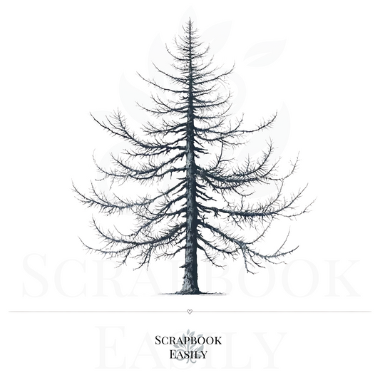 Stunning Norway Spruce Tree artwork from Scrapbook Easily, perfect for Christmas crafts, fingerprint trees, & watercolour home decor, available in PDF & PNG.