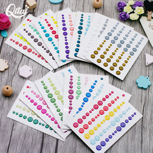 Glimmering Accents - Sugar & Spice Sprinkles Collection - Premium Self-Adhesive Enamel Resin Dot Stickers